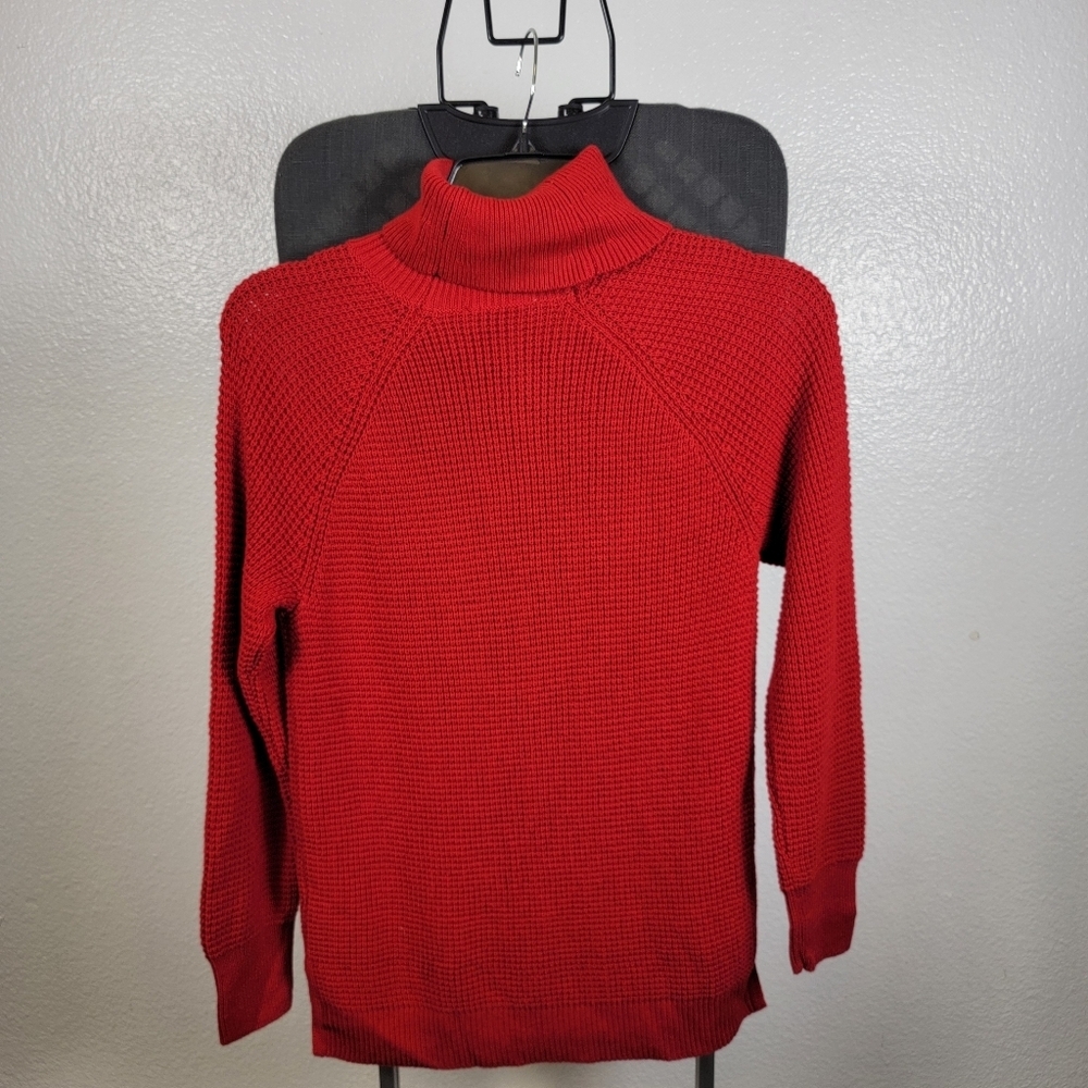 Michael Kors Women's Red Knit Turtleneck Sweater Size‎ S - Picture 3 of 8